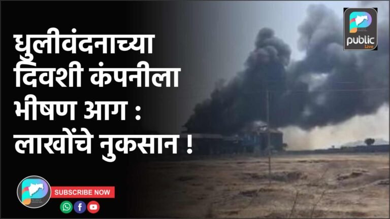 धुलीवंदनाच्या दिवशी कंपनीला भीषण आग :  लाखोंचे नुकसान !