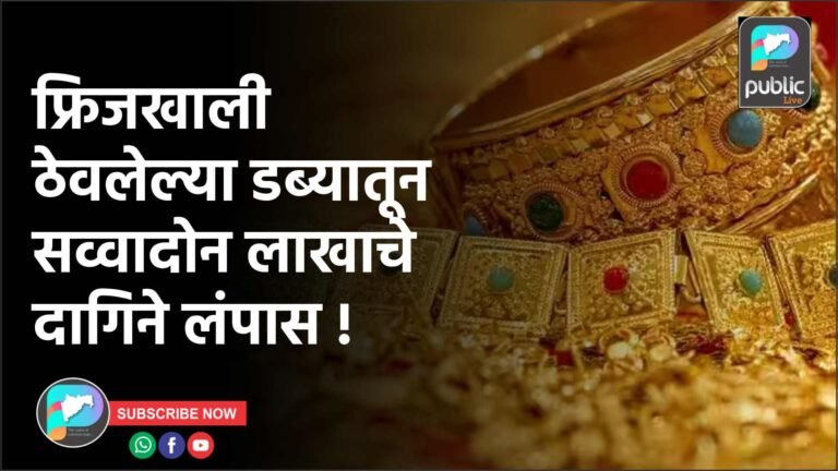 फ्रिजखाली ठेवलेल्या डब्यातून सव्वादोन लाखाचे दागिने लंपास !