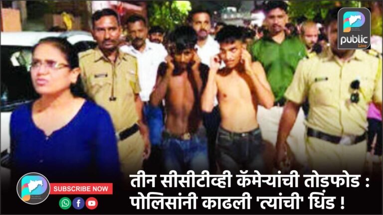 तीन सीसीटीव्ही कॅमेऱ्यांची तोडफोड : पोलिसांनी काढली ‘त्यांची’ धिंड !