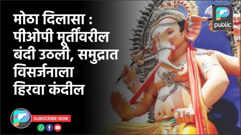 मोठा दिलासा : पीओपी मूर्तींवरील बंदी उठली, समुद्रात विसर्जनाला हिरवा कंदील