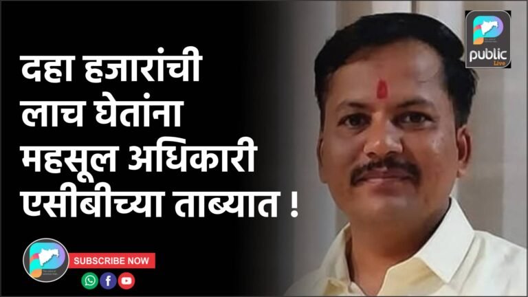 दहा हजारांची लाच घेतांना महसूल अधिकारी एसीबीच्या ताब्यात !