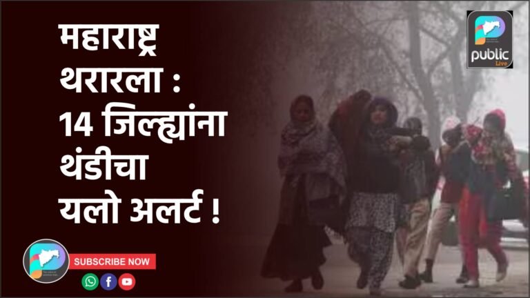 महाराष्ट्र थरारला : 14 जिल्ह्यांना थंडीचा यलो अलर्ट !