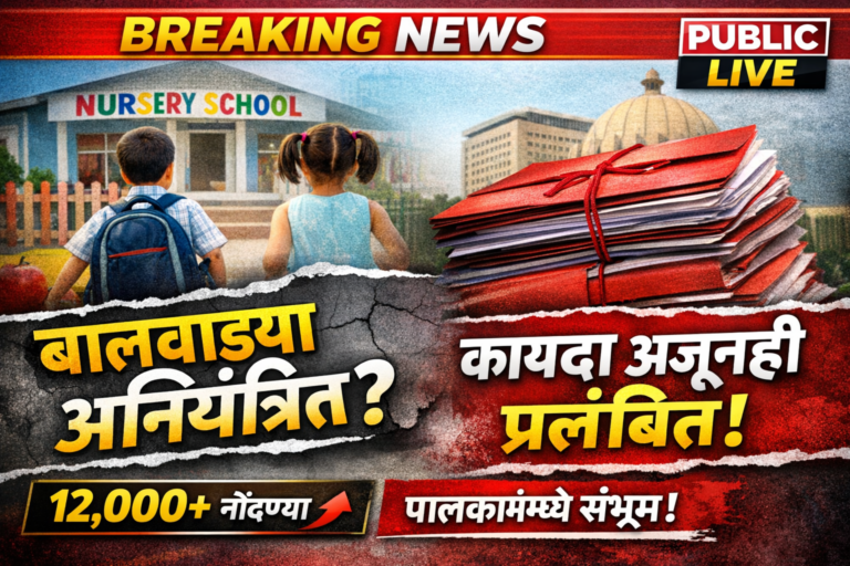 बालवाड्यांची नियमावली रखडली; 12 हजार नोंदण्या असूनही कायदा लागू नाही