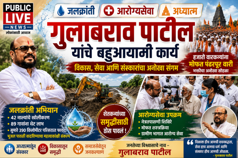 जलक्रांती, आरोग्यसेवा आणि अध्यात्म; गुलाबराव पाटील यांचे बहुआयामी कार्य
