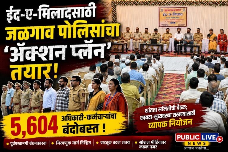ईद-ए-मिलादसाठी जळगाव पोलिसांचा ‘ॲक्शन प्लॅन’ तयार; ५,६०४ अधिकारी-कर्मचाऱ्यांचा बंदोबस्त
